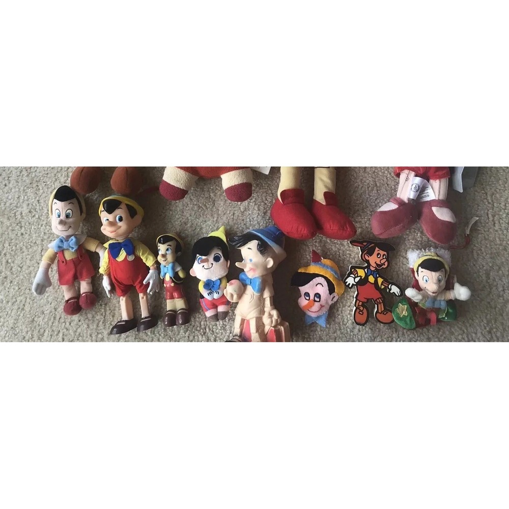 Pinocchio Lot Stuffed Figures Dolls Walt Disney Vintage Rare Hard To find